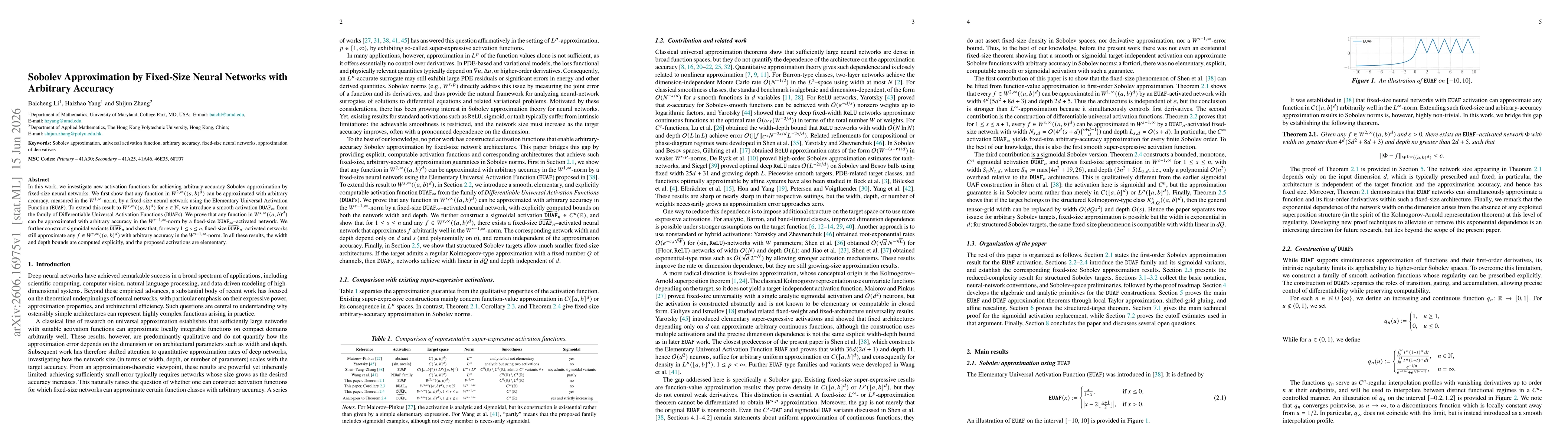 Thumbnail for Sobolev Approximation by Fixed-Size Neural Networks with Arbitrary Accuracy