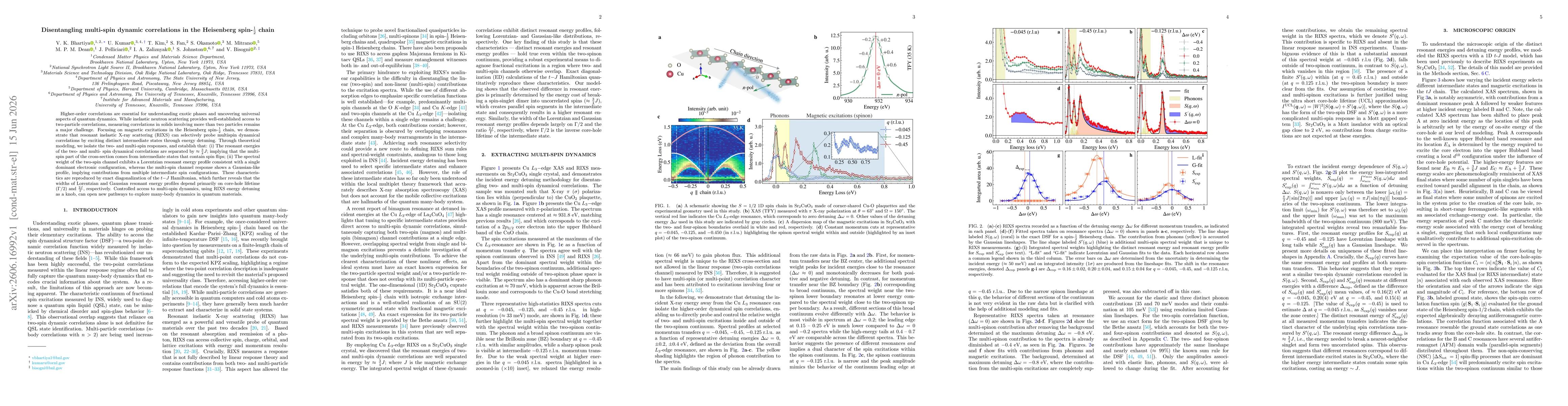 Thumbnail for Disentangling multi-spin dynamic correlations in the Heisenberg spin-$\frac{1}{2}$ chain