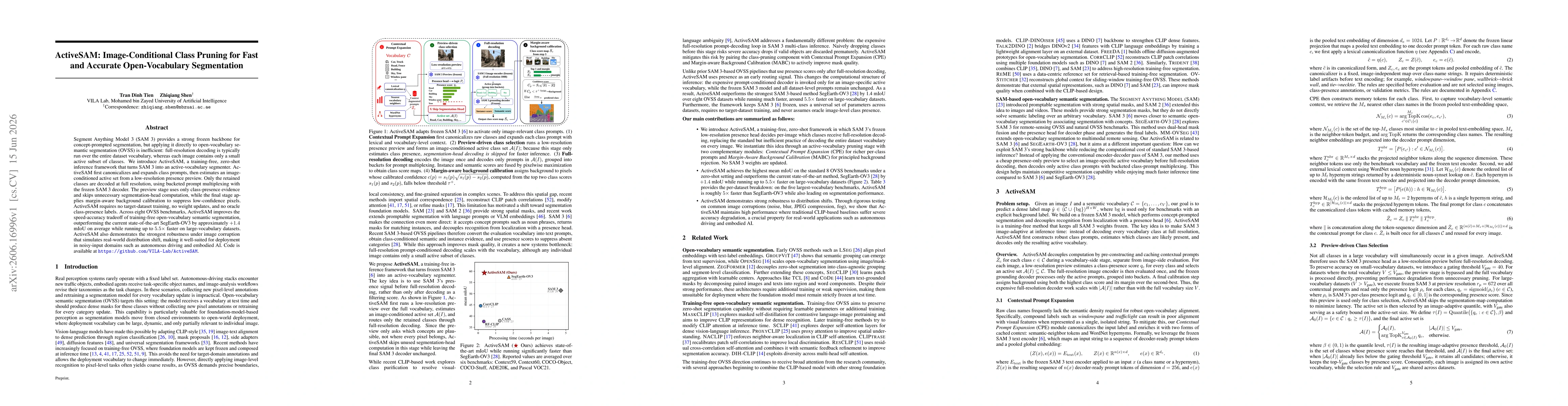 Thumbnail for ActiveSAM: Image-Conditional Class Pruning for Fast and Accurate Open-Vocabulary Segmentation