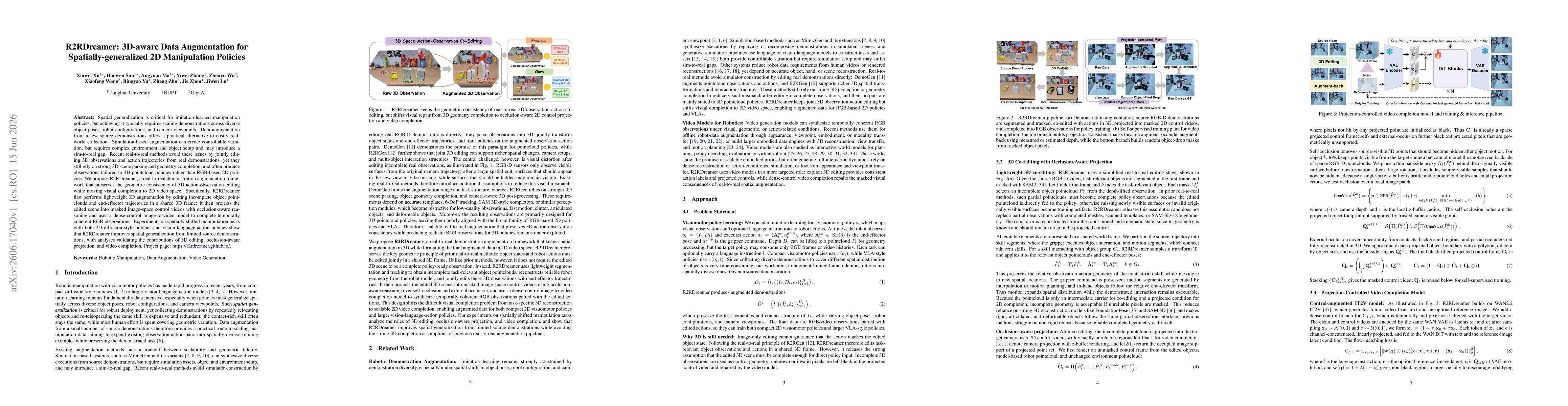 Thumbnail for R2RDreamer: 3D-aware Data Augmentation for Spatially-generalized 2D Manipulation Policies