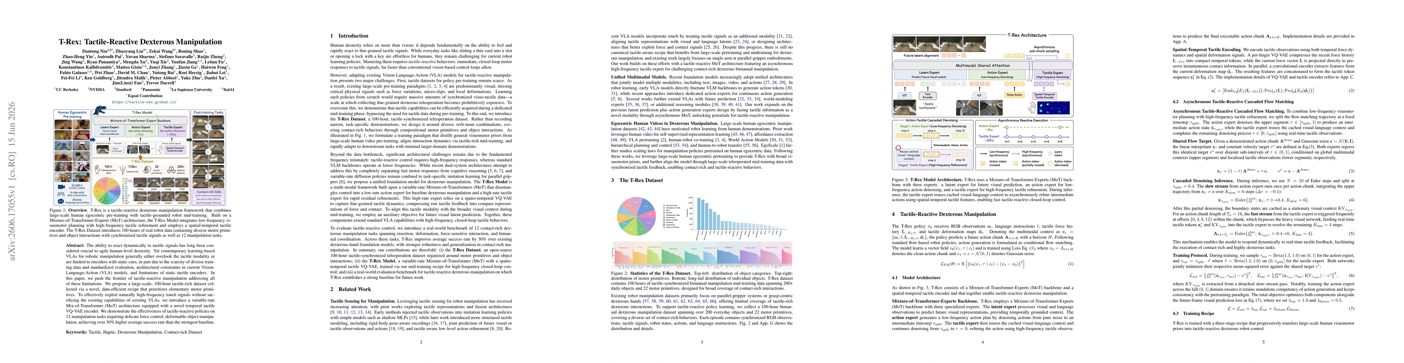 Thumbnail for T-Rex: Tactile-Reactive Dexterous Manipulation