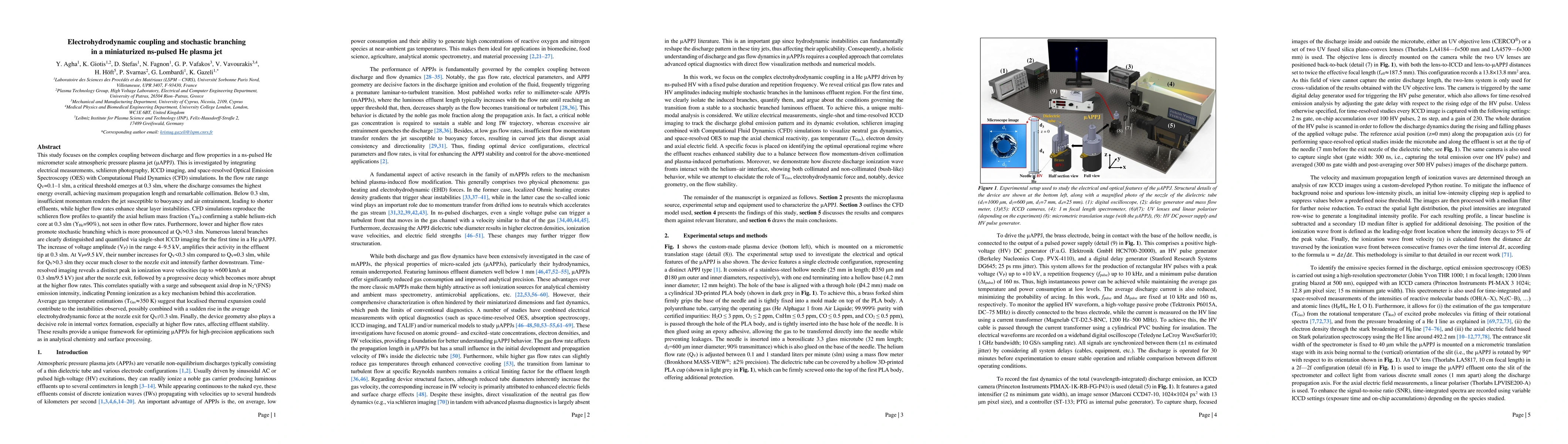 Thumbnail for Electrohydrodynamic coupling and stochastic branching in a miniaturized ns-pulsed He plasma jet