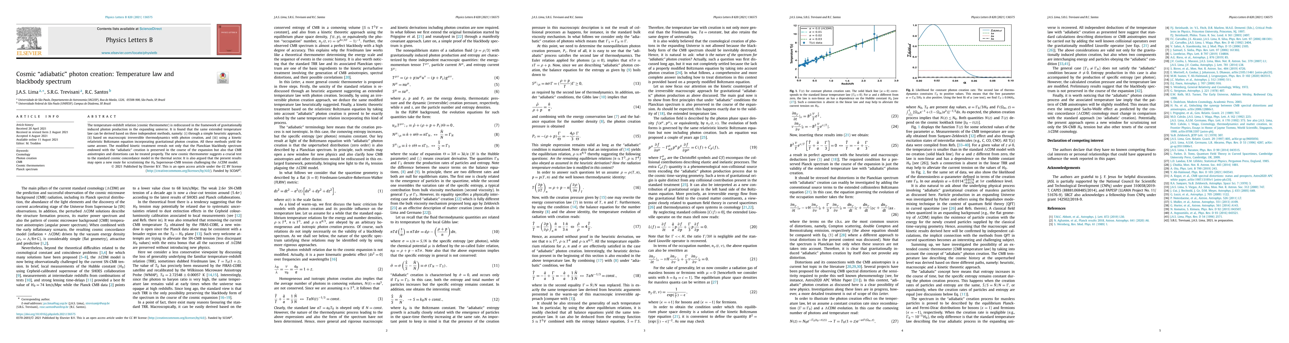Thumbnail for Cosmic adiabatic photon creation: Temperature law and blackbody spectrum