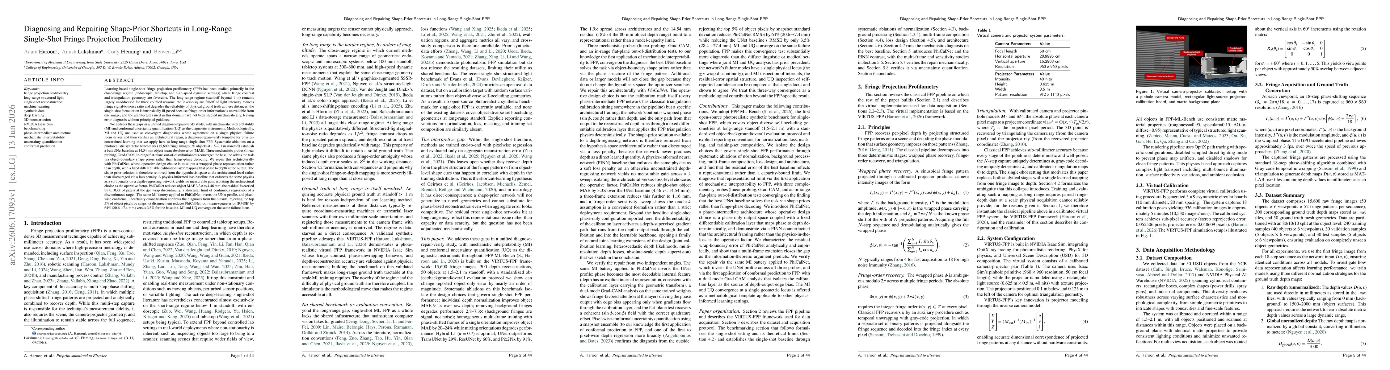 Thumbnail for Diagnosing and Repairing Shape-Prior Shortcuts in Long-Range Single-Shot Fringe Projection Profilometry