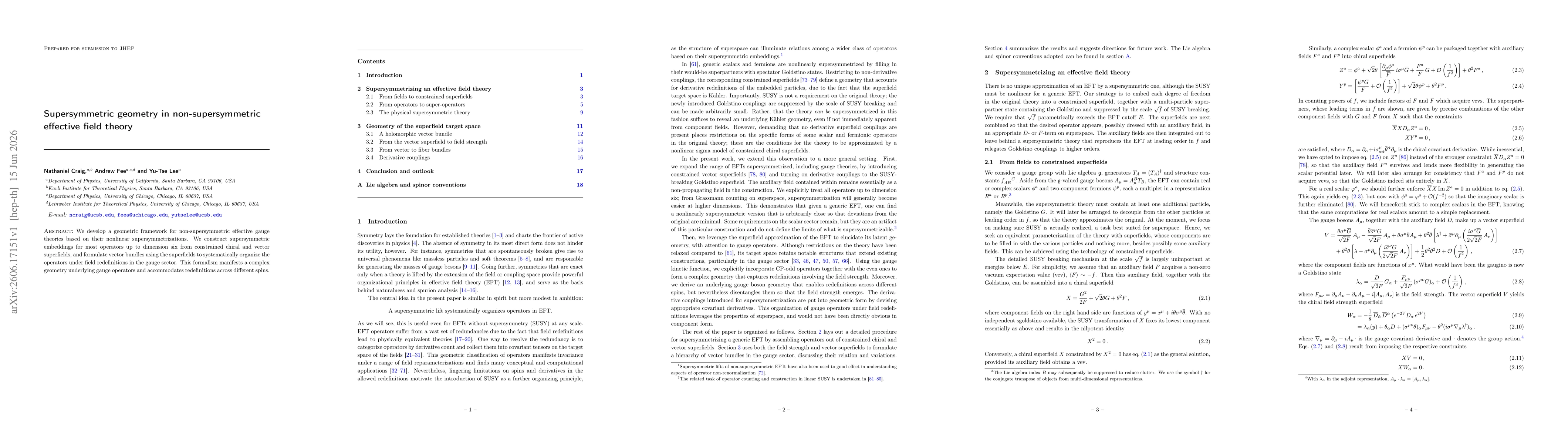 Thumbnail for Supersymmetric geometry in non-supersymmetric effective field theory