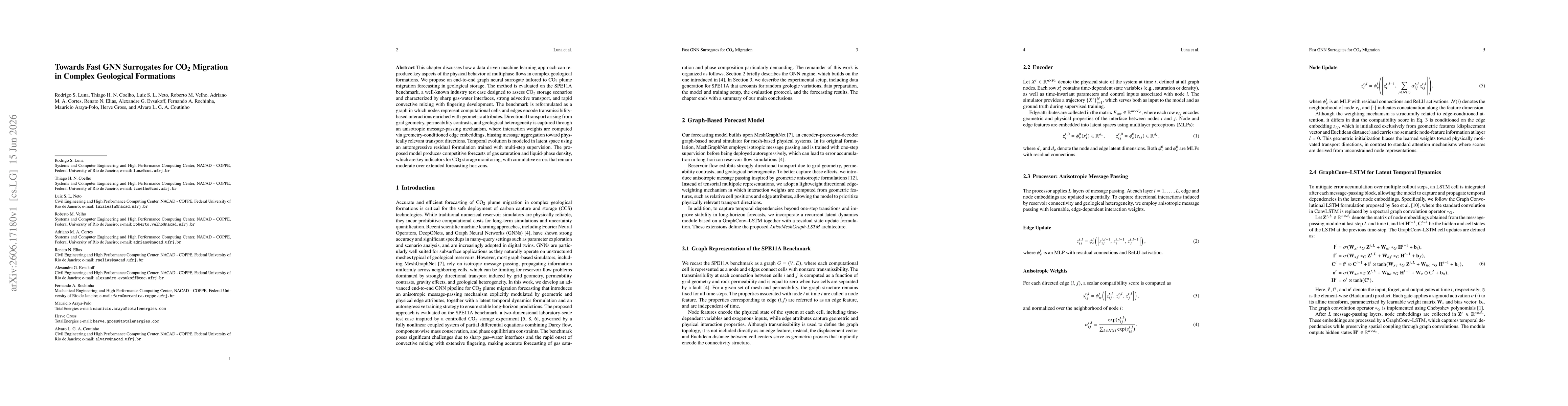 Thumbnail for Towards Fast GNN Surrogates for CO2 Migration in Complex Geological Formations