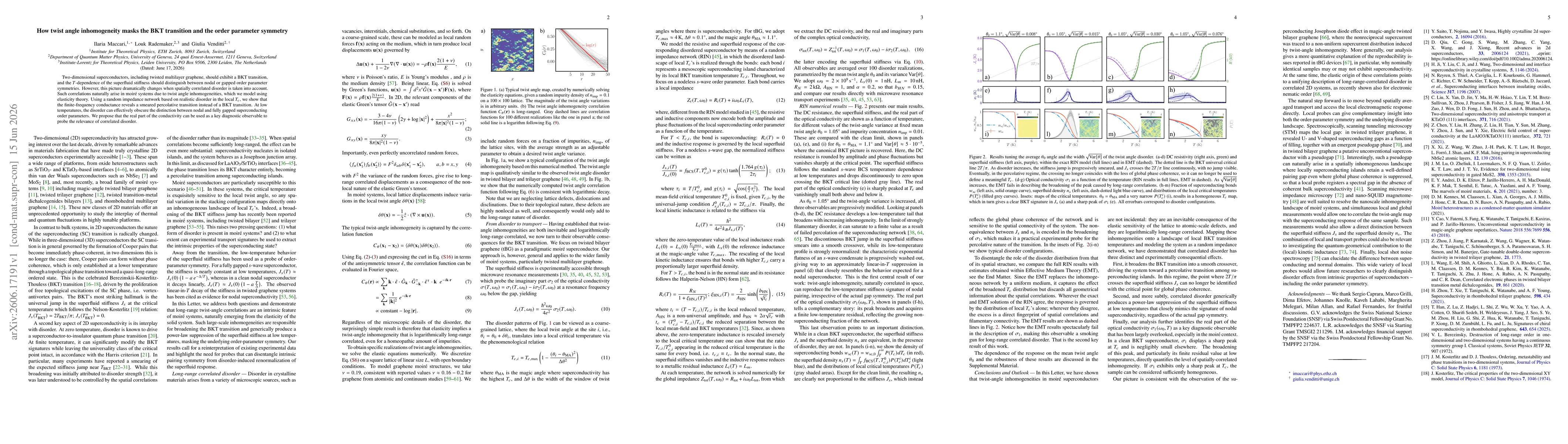 Thumbnail for How twist angle inhomogeneity masks the BKT transition and the order parameter symmetry