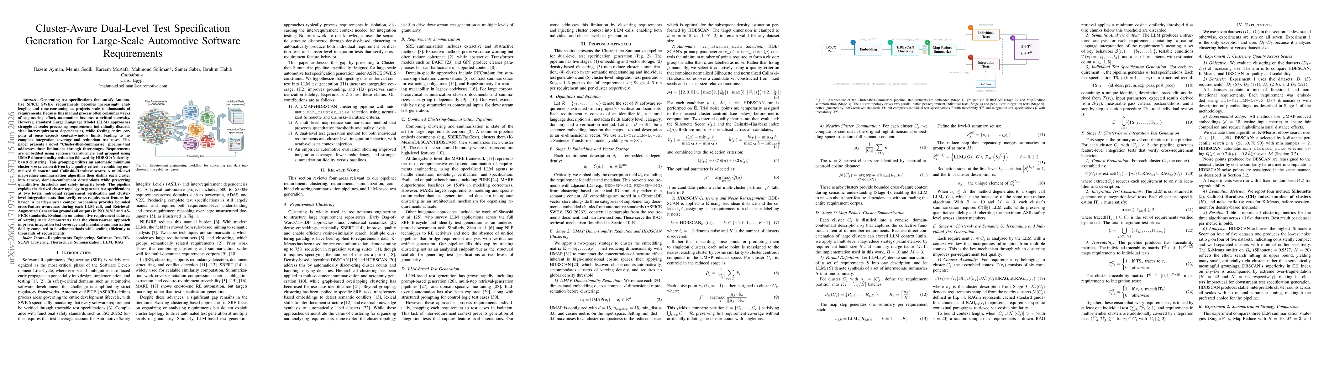 Thumbnail for Cluster-Aware Dual-Level Test Specification Generation for Large-Scale Automotive Software Requirements