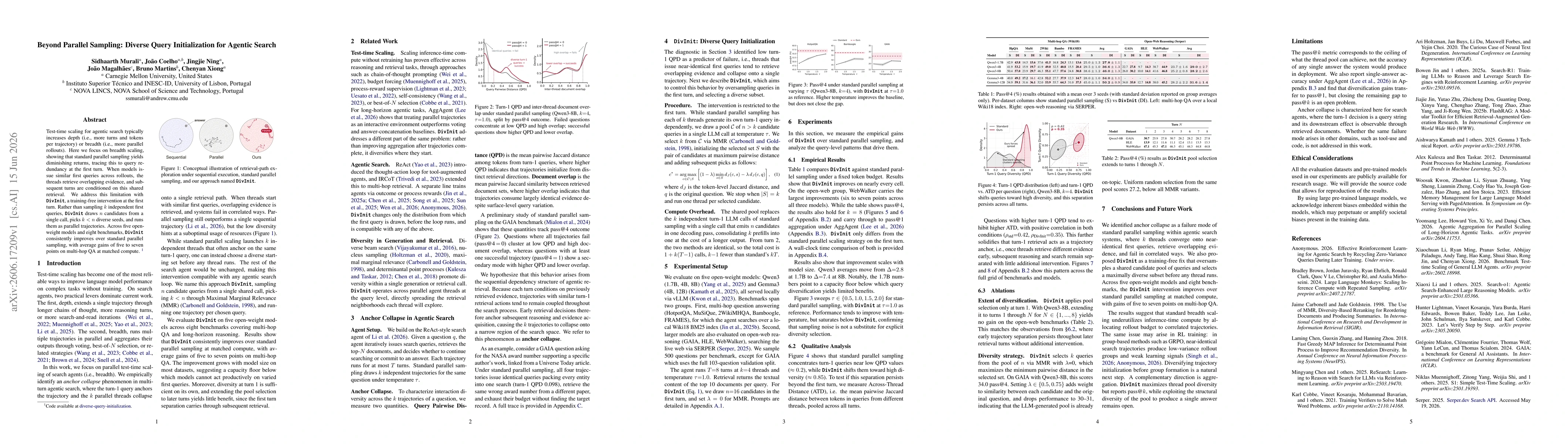 Thumbnail for Beyond Parallel Sampling: Diverse Query Initialization for Agentic Search