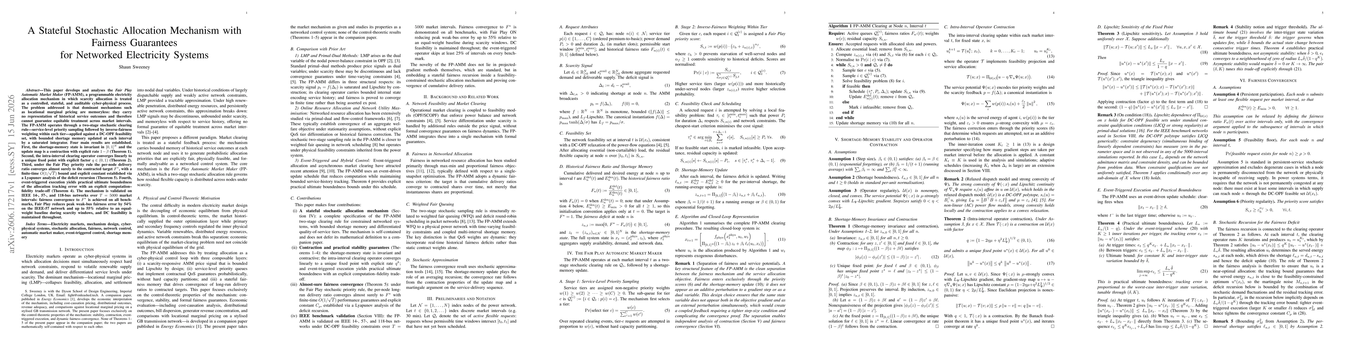 Thumbnail for A Stateful Stochastic Allocation Mechanism with Fairness Guarantees for Networked Electricity Systems