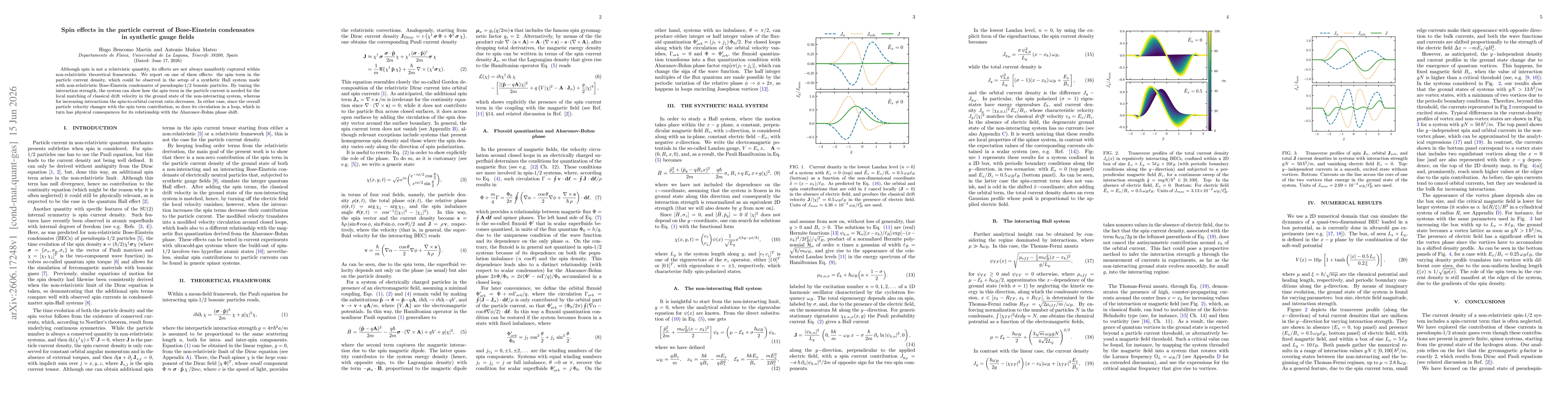 Thumbnail for Spin effects in the particle current of Bose-Einstein condensates in synthetic gauge fields