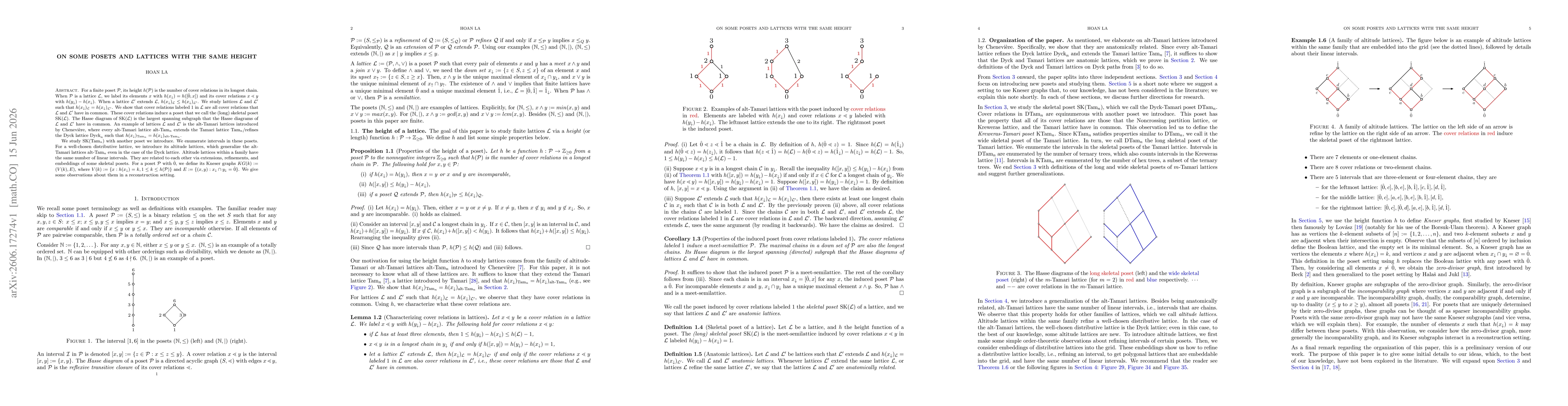 Thumbnail for On some posets and lattices with the same height