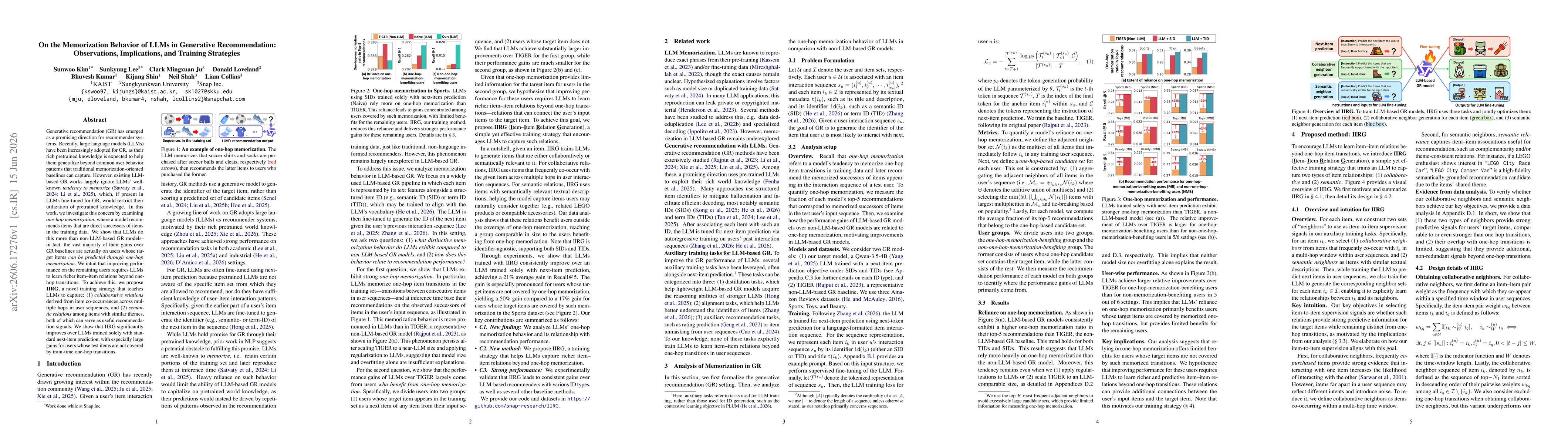 Thumbnail for On the Memorization Behavior of LLMs in Generative Recommendation: Observations, Implications, and Training Strategies
