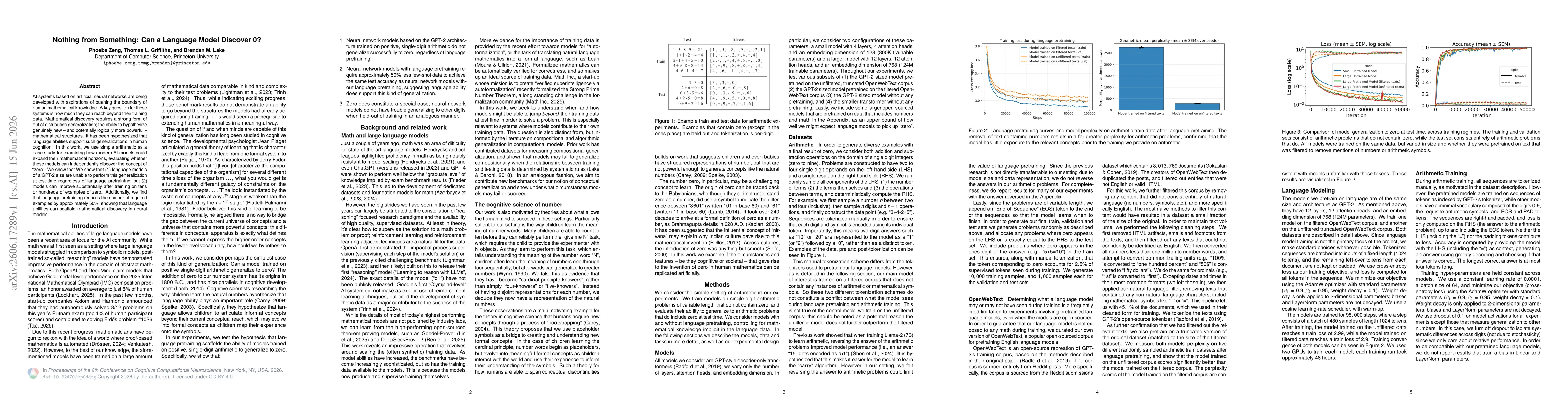 Thumbnail for Nothing from Something: Can a Language Model Discover 0?