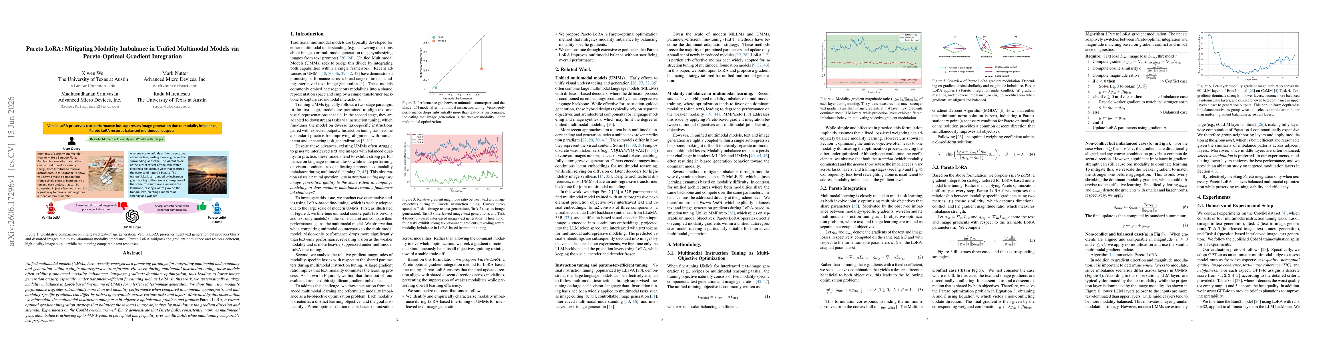 Thumbnail for Pareto LoRA: Mitigating Modality Imbalance in Unified Multimodal Models via Pareto-Optimal Gradient Integration