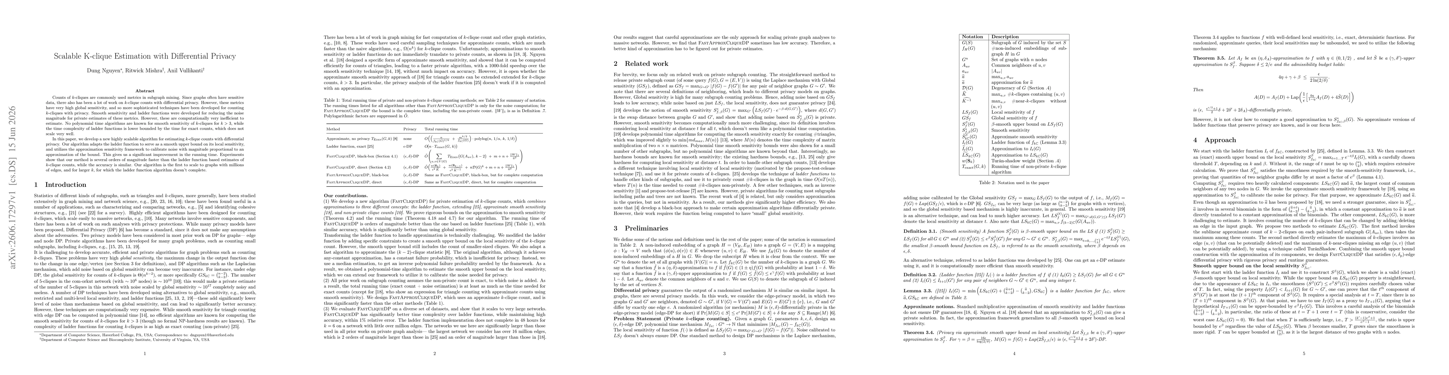Thumbnail for Scalable K-clique Estimation with Differential Privacy