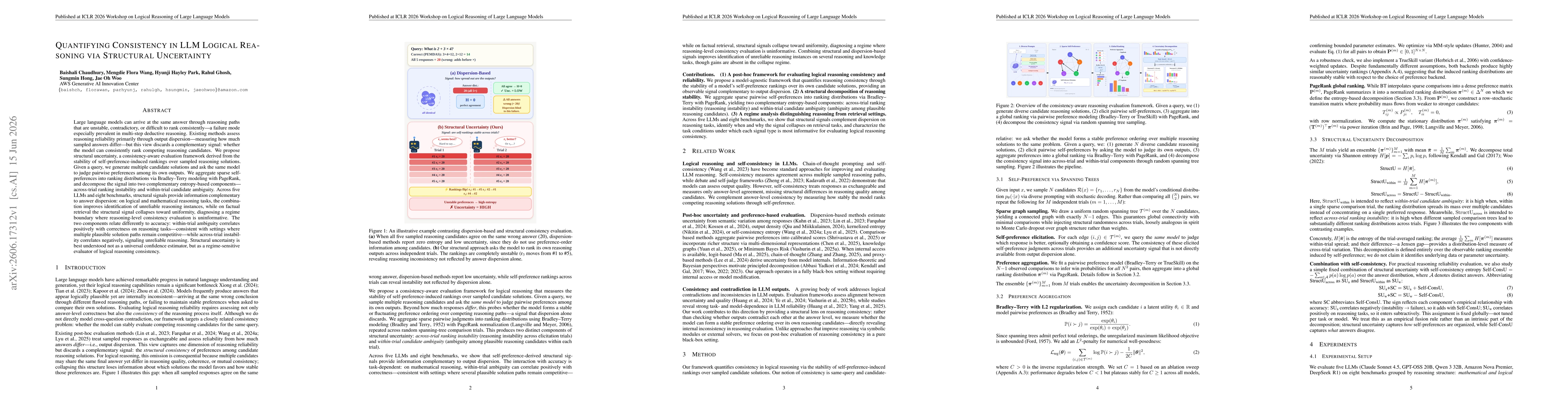 Thumbnail for Quantifying Consistency in LLM Logical Reasoning via Structural Uncertainty