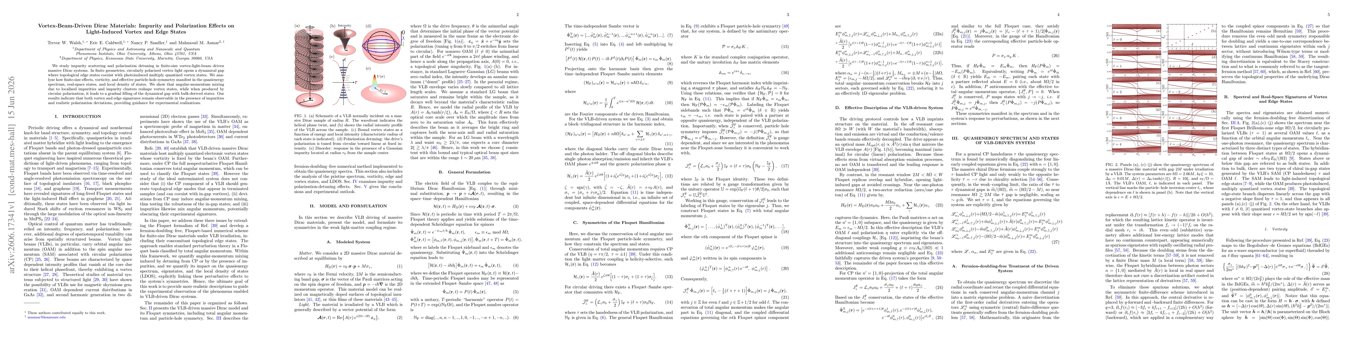 Thumbnail for Vortex-Beam-Driven Dirac Materials: Impurity and Polarization Effects on Light-Induced Vortex and Edge States