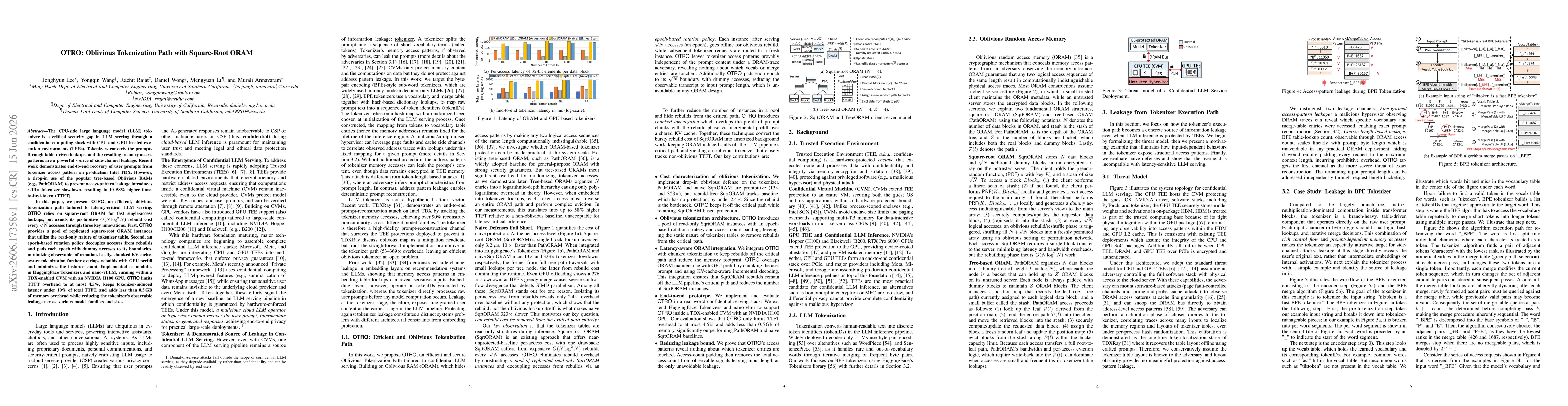 Thumbnail for OTRO: Oblivious Tokenization Path with Square-Root ORAM