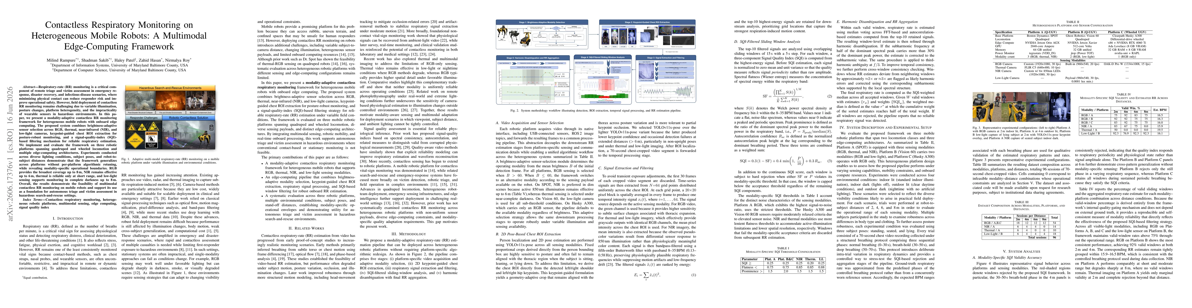 Thumbnail for Contactless Respiratory Monitoring on Heterogeneous Mobile Robots: A Multimodal Edge-Computing Framework