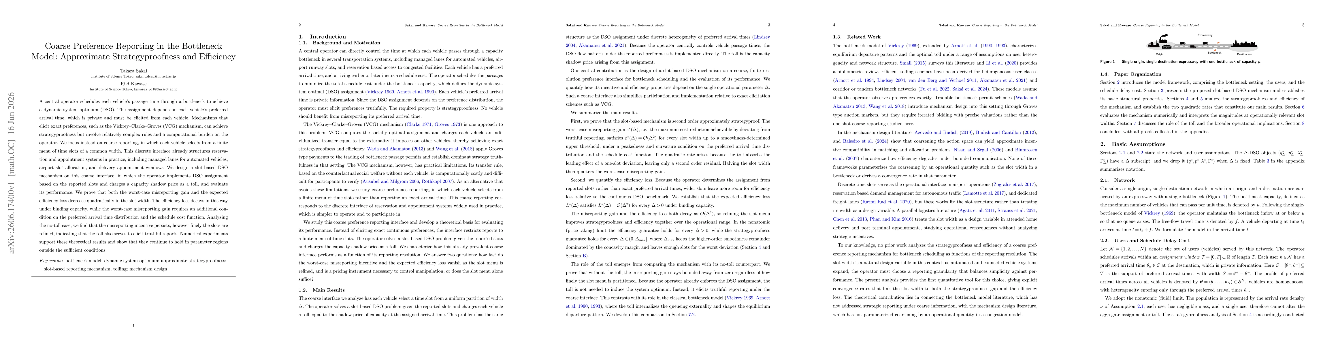Thumbnail for Coarse Preference Reporting in the Bottleneck Model: Approximate Strategyproofness and Efficiency