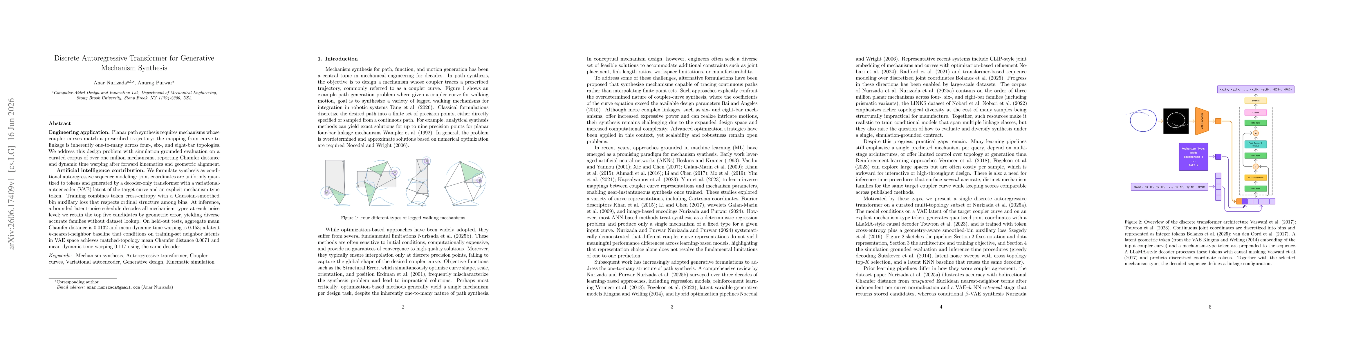 Thumbnail for Discrete Autoregressive Transformer for Generative Mechanism Synthesis