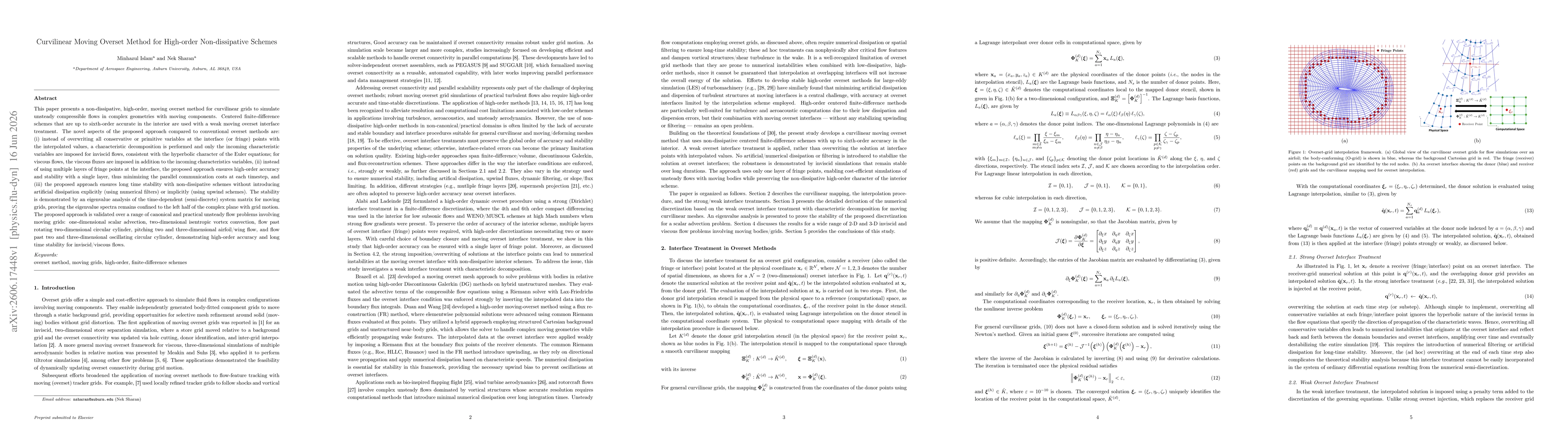 Thumbnail for Curvilinear Moving Overset Method for High-order Non-dissipative Schemes