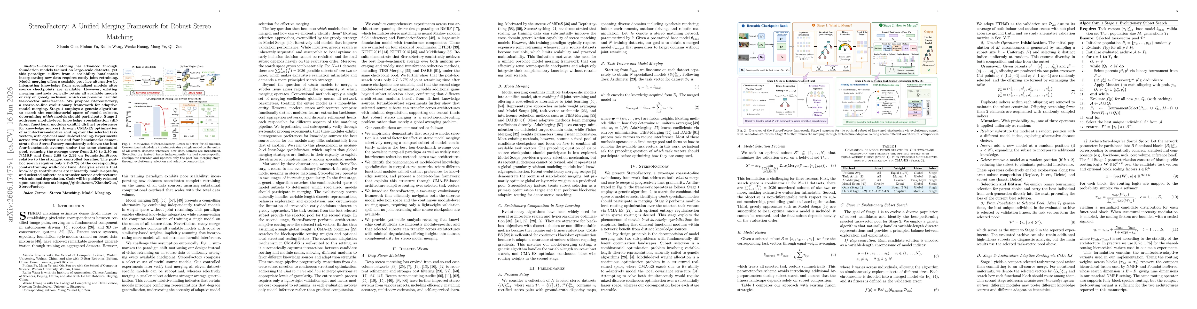 Thumbnail for StereoFactory: A Unified Merging Framework for Robust Stereo Matching