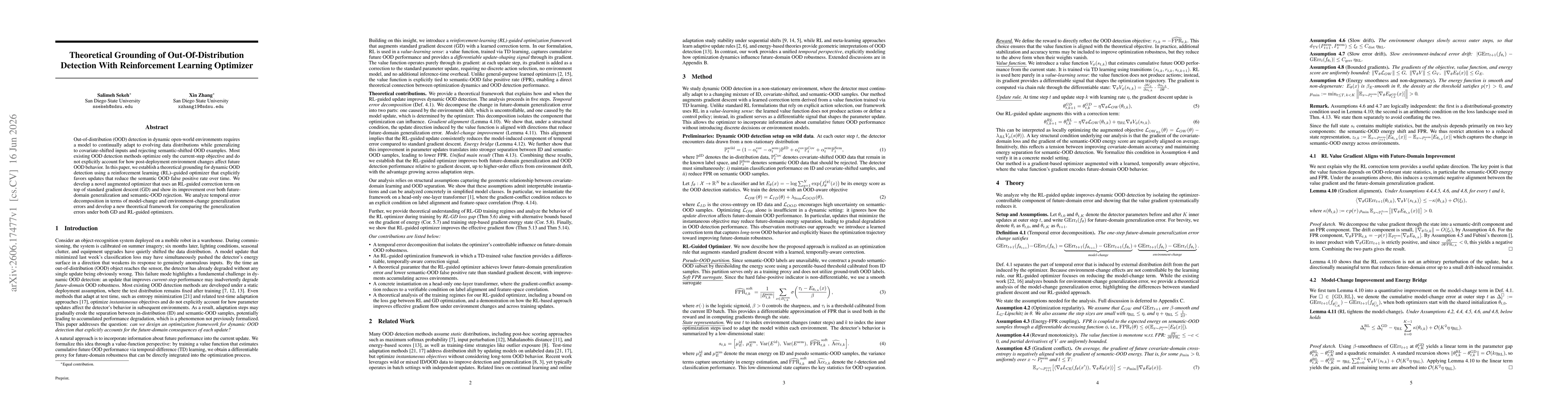 Thumbnail for Theoretical Grounding of Out-Of-Distribution Detection With Reinforcement Learning Optimizer
