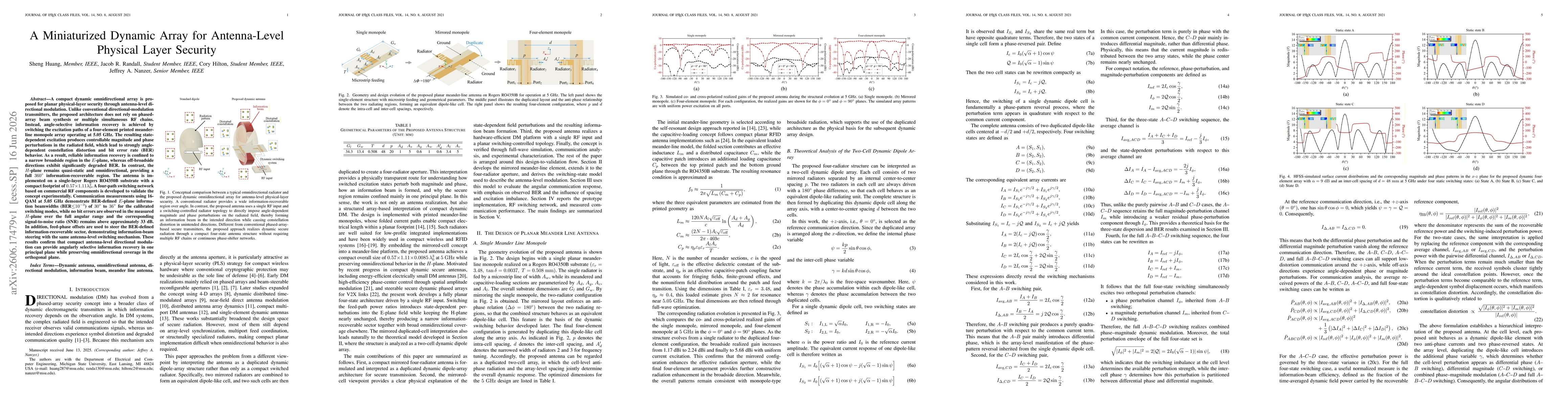 Thumbnail for A Miniaturized Dynamic Array for Antenna-Level Physical Layer Security