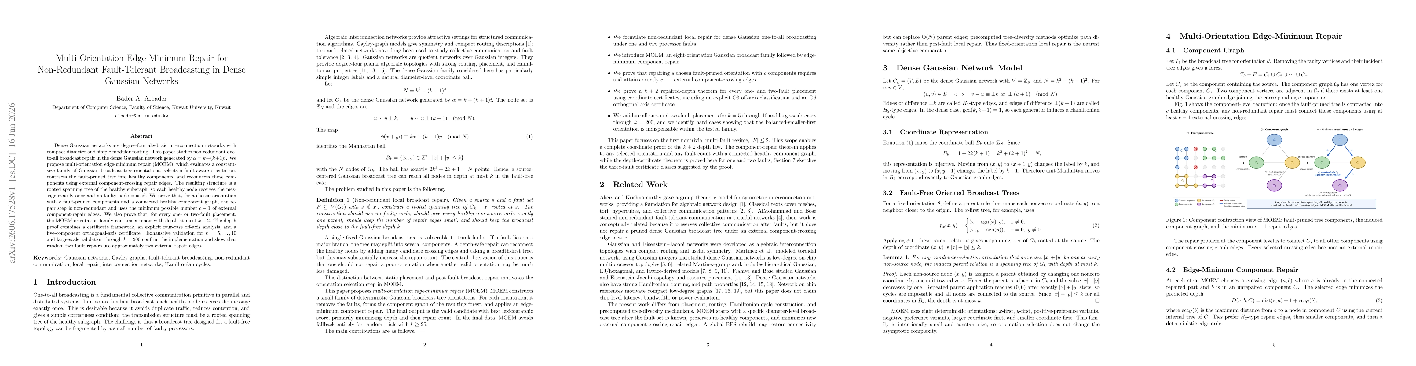 Thumbnail for Multi-Orientation Edge-Minimum Repair for Non-Redundant Fault-Tolerant Broadcasting in Dense Gaussian Networks