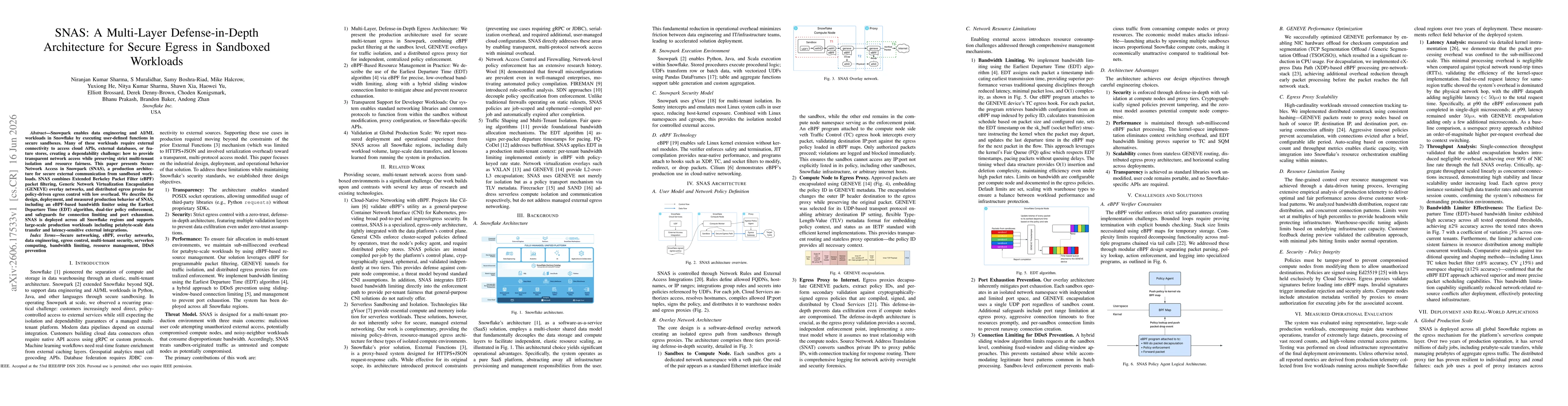Thumbnail for SNAS: A Multi-Layer Defense-in-Depth Architecture for Secure Egress in Sandboxed Workloads