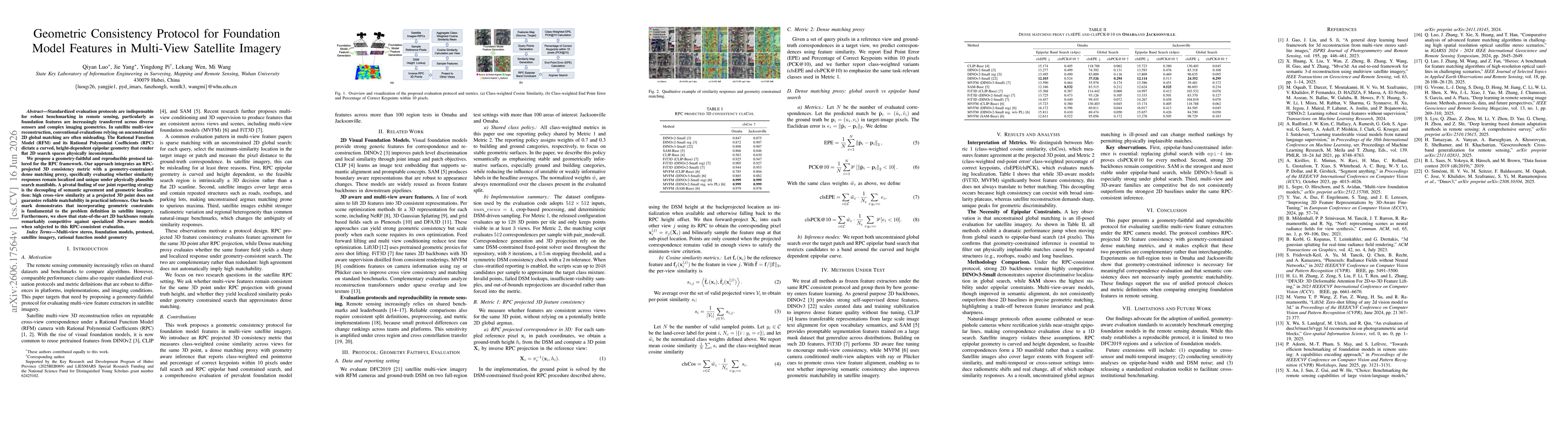 Thumbnail for Geometric Consistency Protocol for Foundation Model Features in Multi-View Satellite Imagery