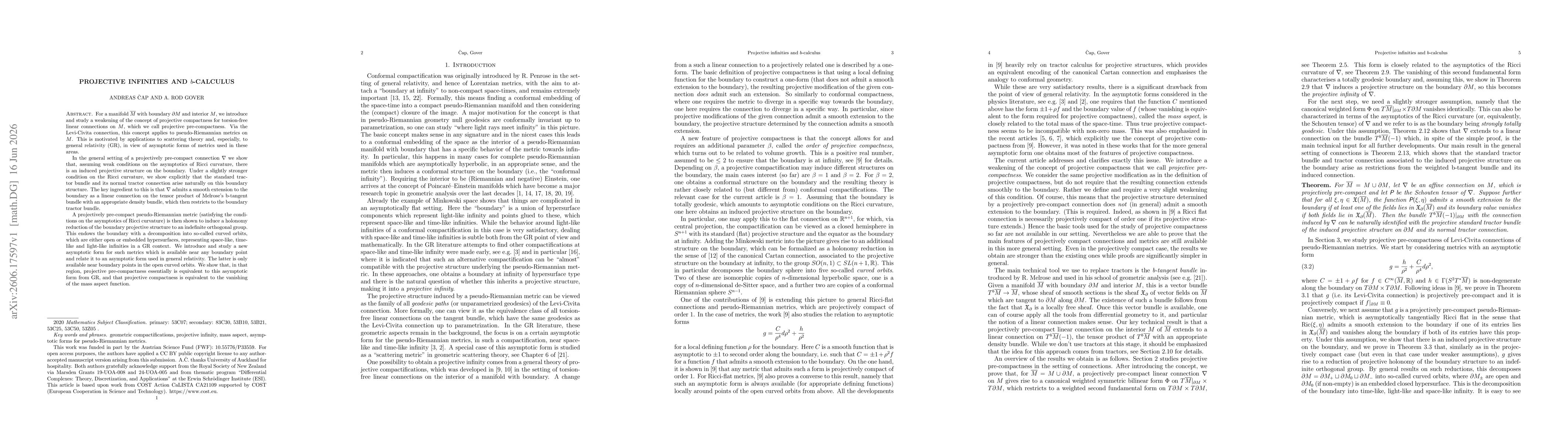 Thumbnail for Projective Infinities and b-Calculus