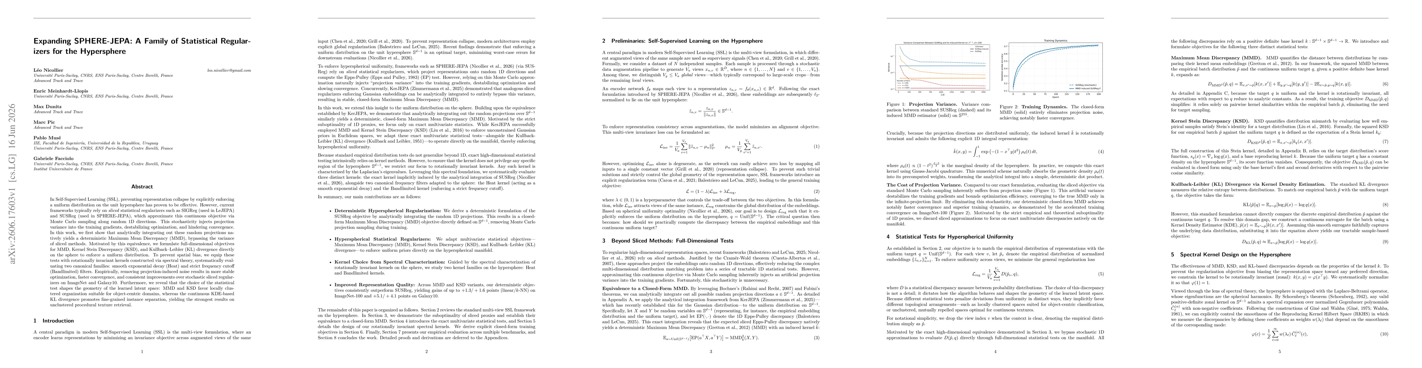 Thumbnail for Expanding SPHERE-JEPA: A Family of Statistical Regularizers for the Hypersphere