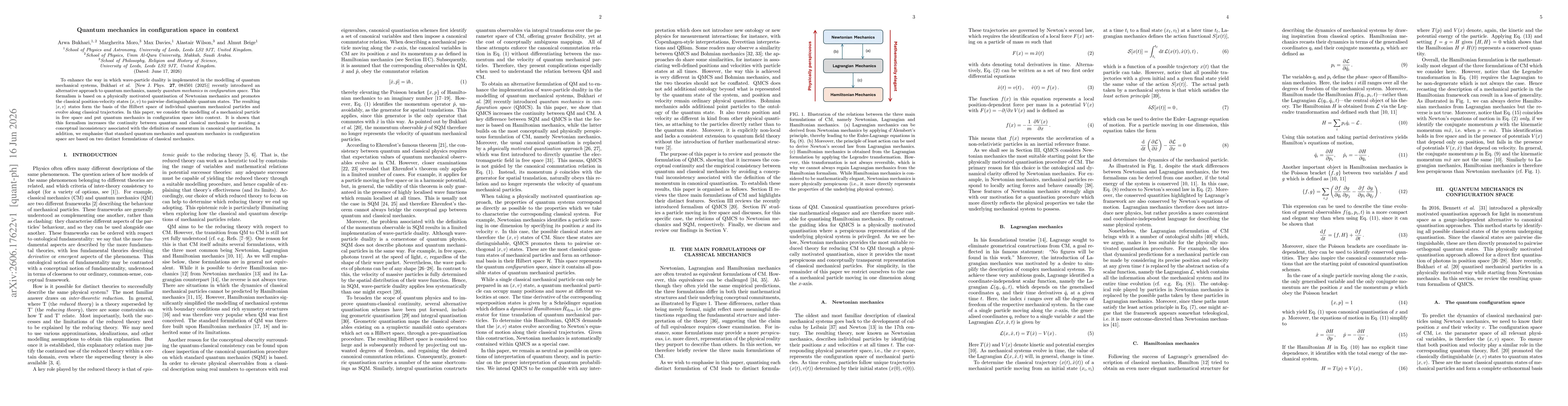 Thumbnail for Quantum mechanics in configuration space in context