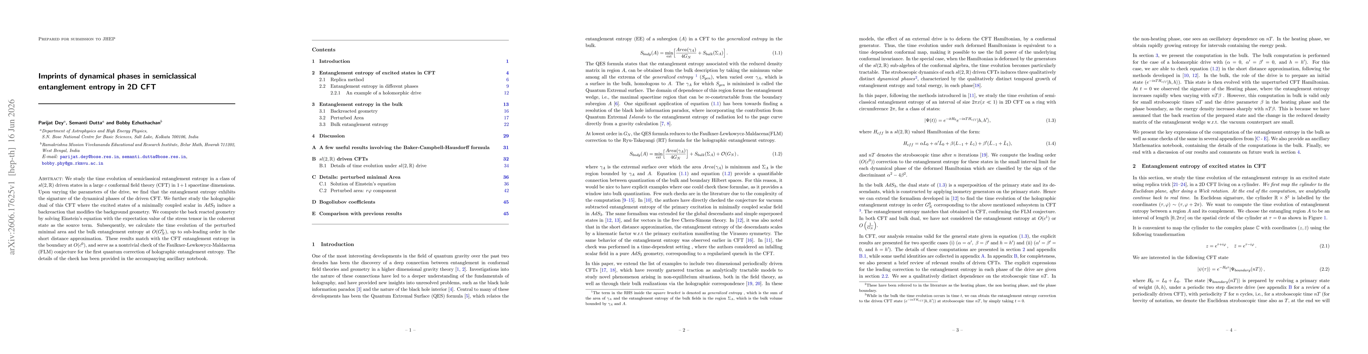 Thumbnail for Imprints of dynamical phases in semiclassical entanglement entropy in 2D CFT