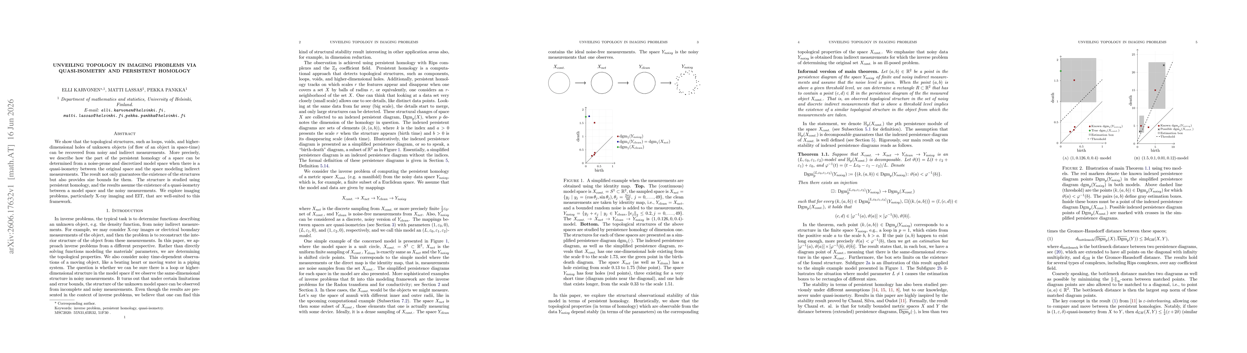 Thumbnail for Unveiling topology in imaging problems via quasi-isometry and persistent homology