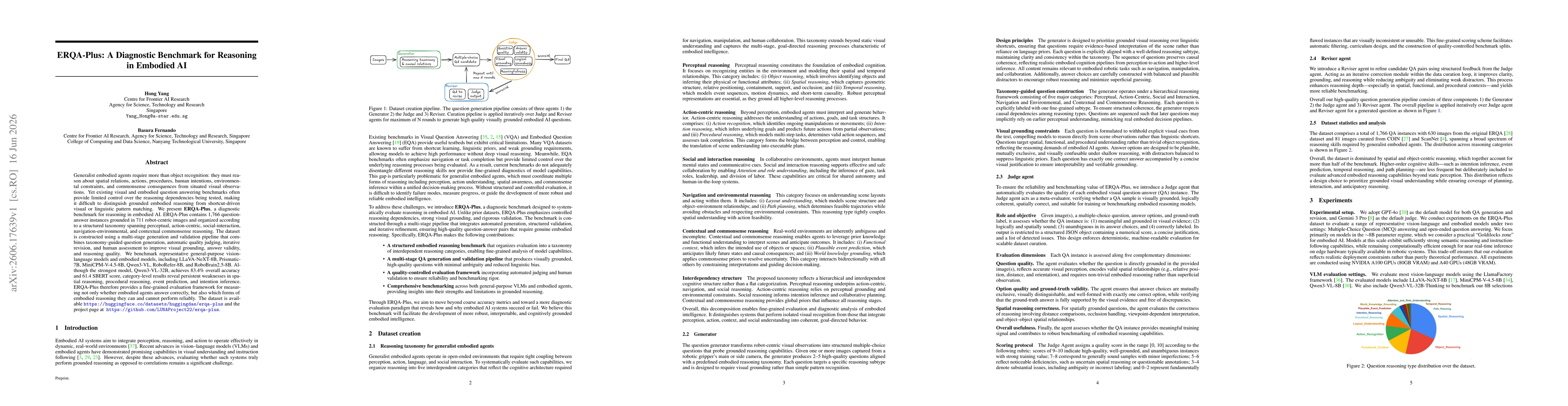 Thumbnail for ERQA-Plus: A Diagnostic Benchmark for Reasoning in Embodied AI