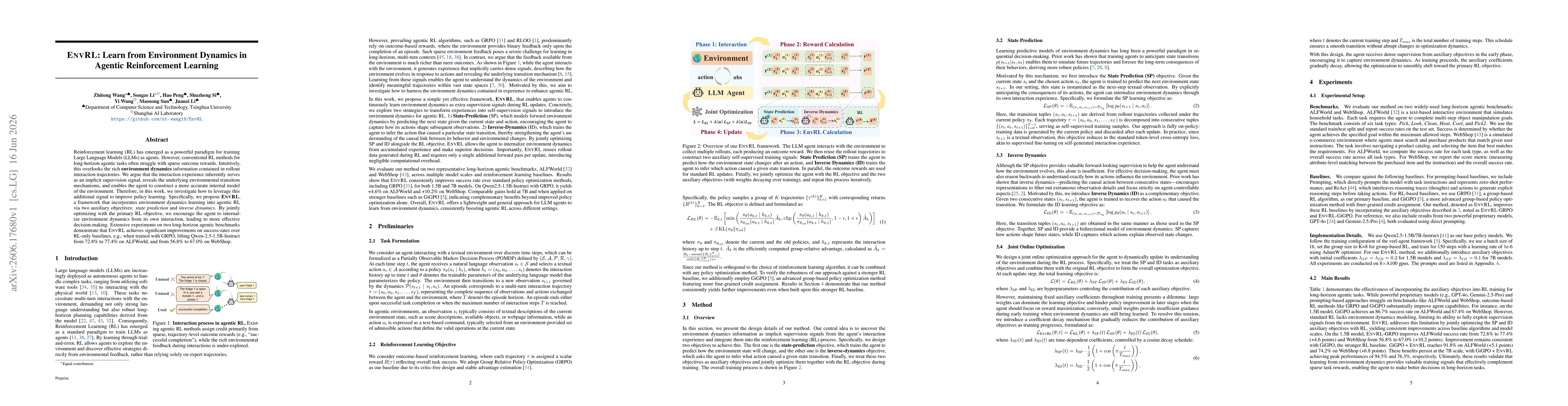 Thumbnail for EnvRL: Learn from Environment Dynamics in Agentic Reinforcement Learning