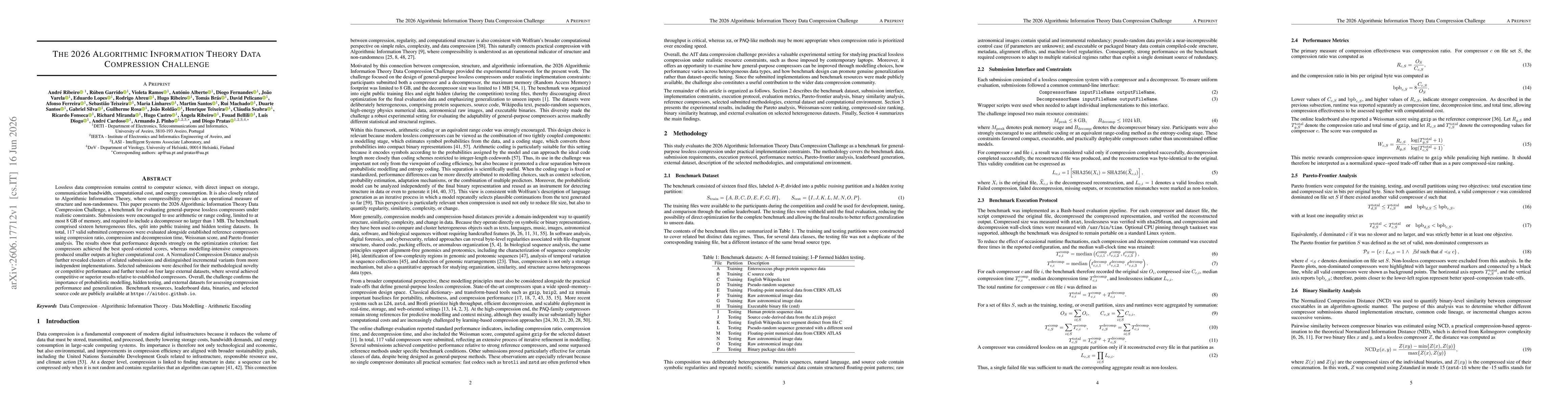 Thumbnail for The 2026 Algorithmic Information Theory Data Compression Challenge