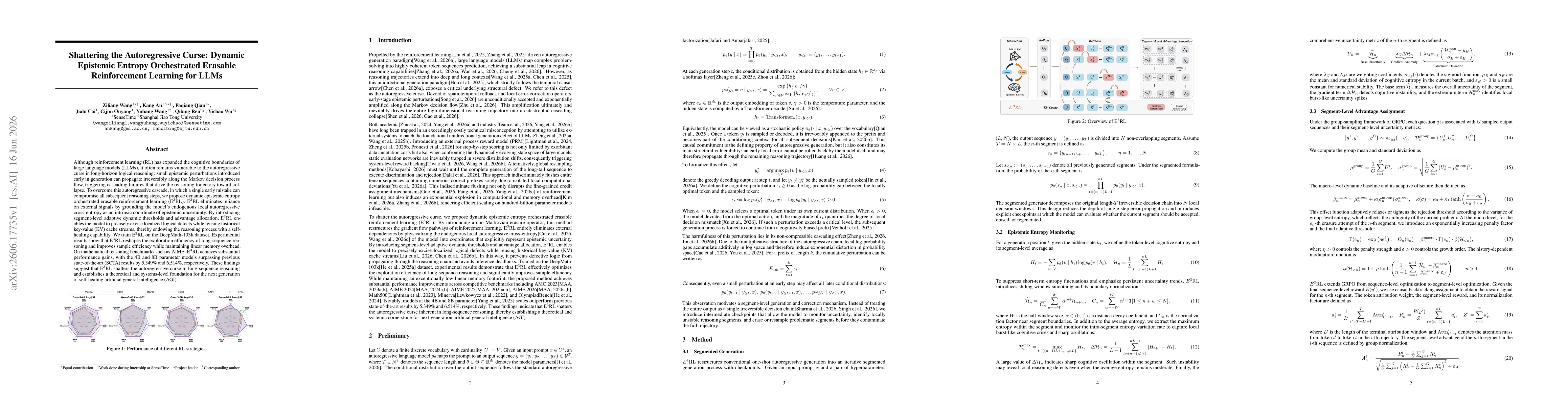 Thumbnail for Shattering the Autoregressive Curse: Dynamic Epistemic Entropy Orchestrated Erasable Reinforcement Learning for LLMs