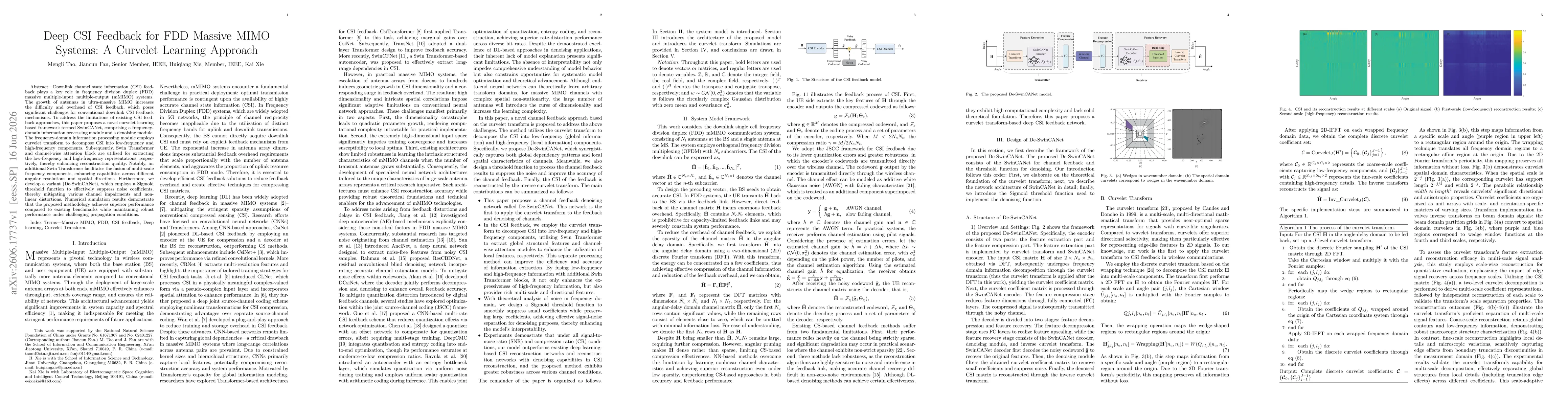 Thumbnail for Deep CSI Feedback for FDD Massive MIMO Systems: A Curvelet Learning Approach