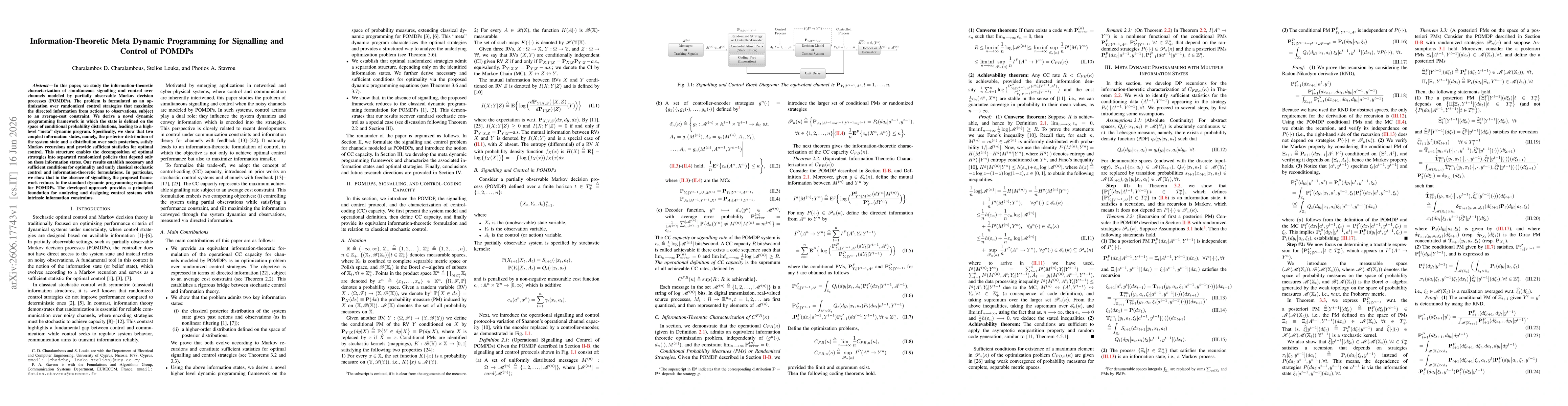 Thumbnail for Information-Theoretic Meta Dynamic Programming for Signalling and Control of POMDPs