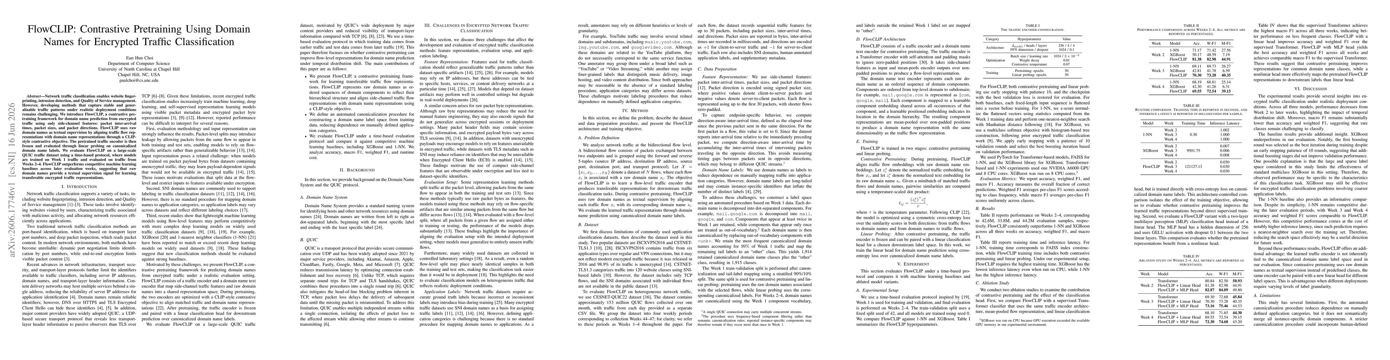 Thumbnail for FlowCLIP: Contrastive Pretraining Using Domain Names for Encrypted Traffic Classification