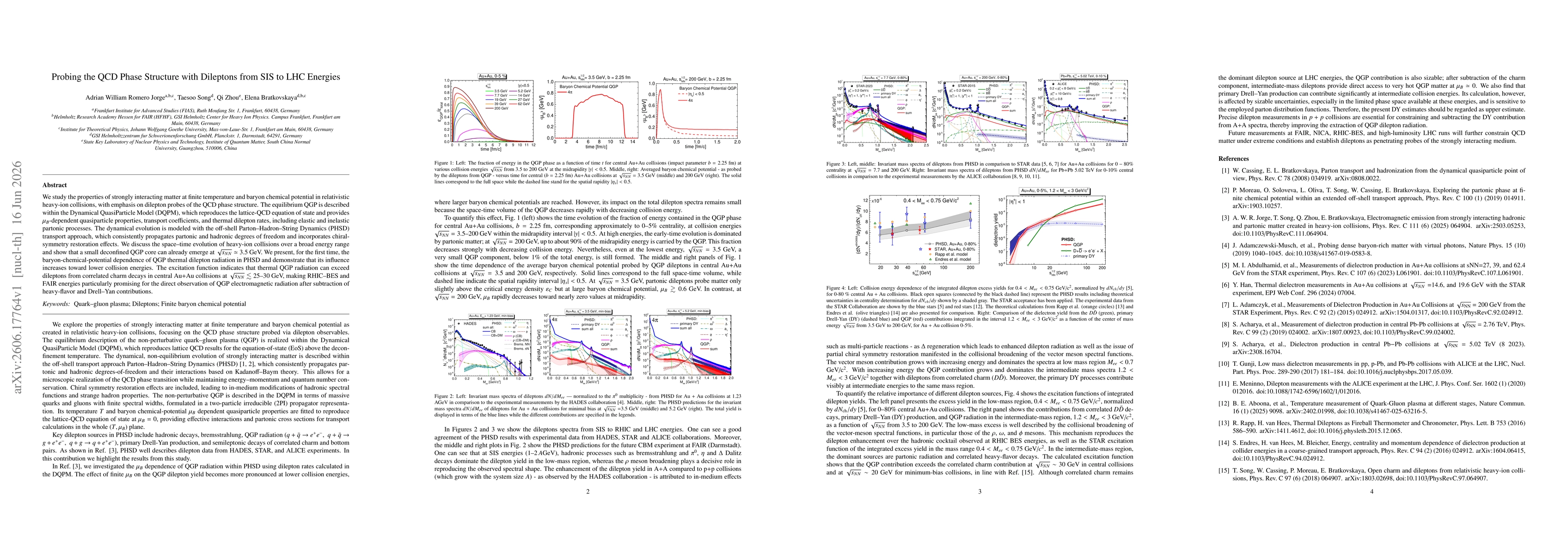 Thumbnail for Probing the QCD Phase Structure with Dileptons from SIS to LHC Energies