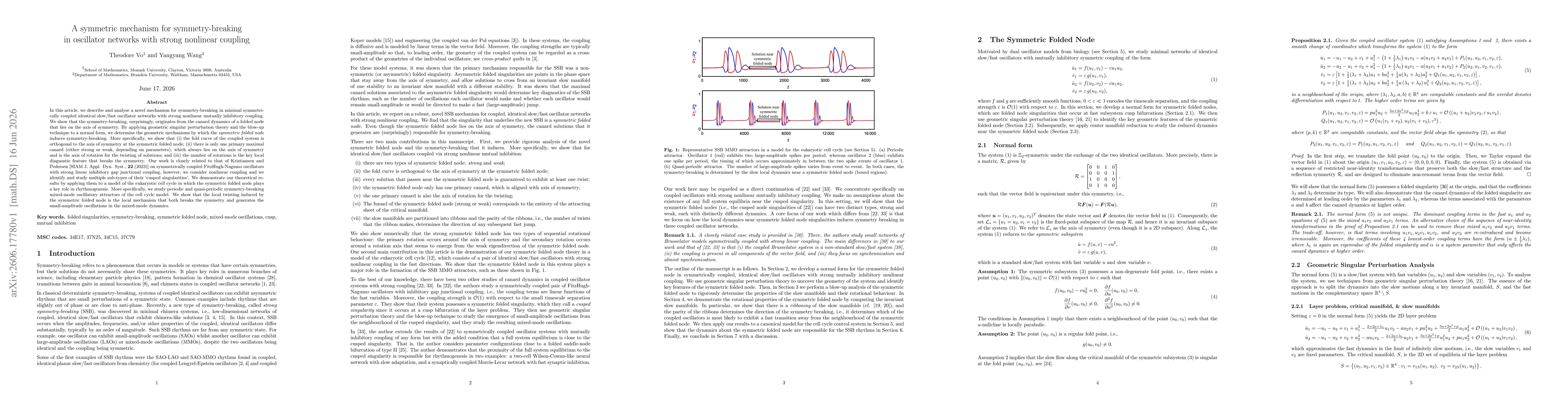 Thumbnail for A symmetric mechanism for symmetry-breaking in oscillator networks with strong nonlinear coupling