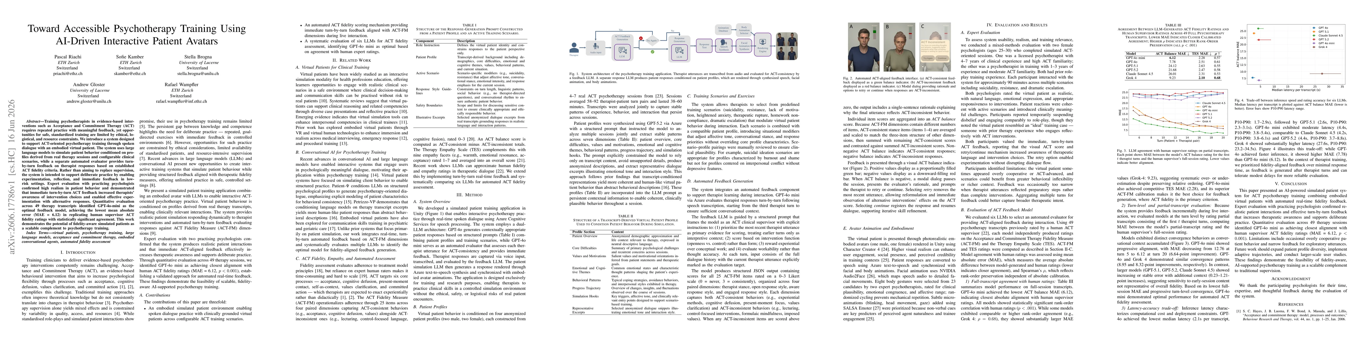 Thumbnail for Toward Accessible Psychotherapy Training Using AI-Driven Interactive Patient Avatars