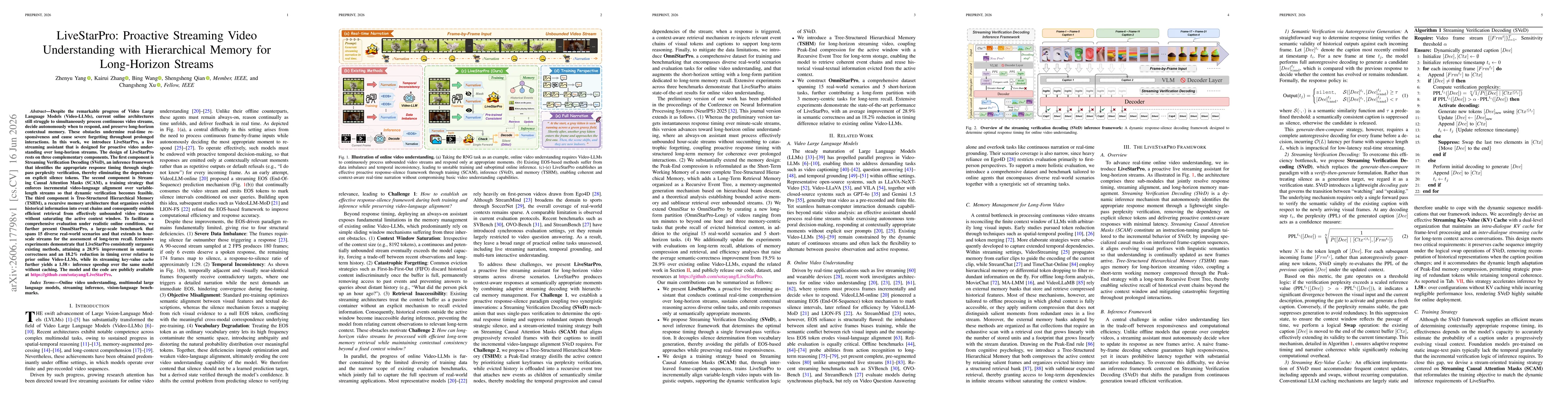 Thumbnail for LiveStarPro: Proactive Streaming Video Understanding with Hierarchical Memory for Long-Horizon Streams