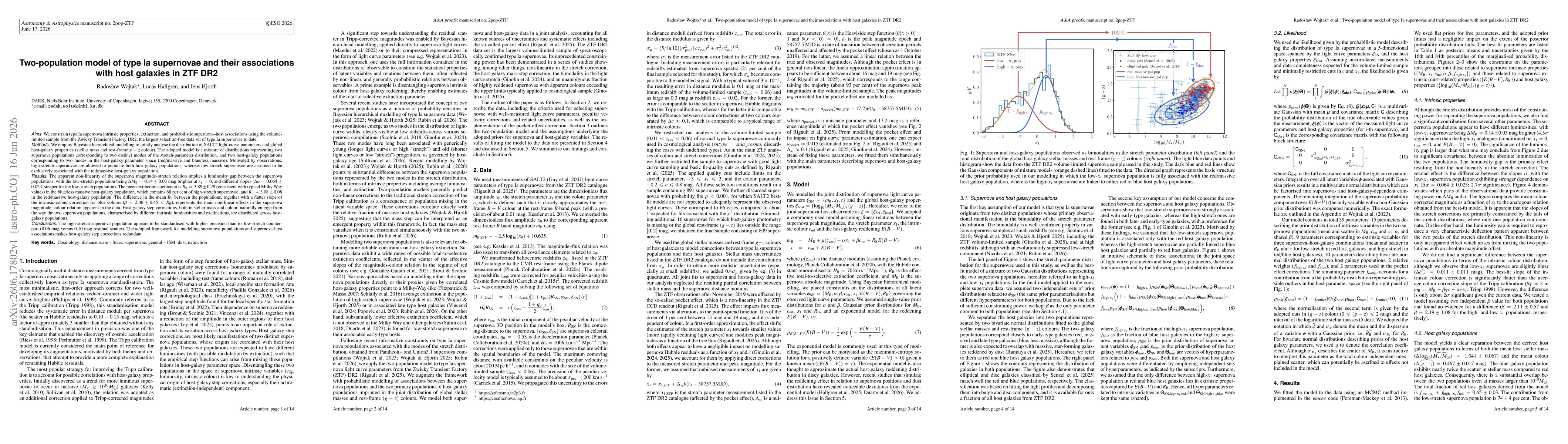 Thumbnail for Two-population model of type Ia supernovae and their associations with host galaxies in ZTF DR2